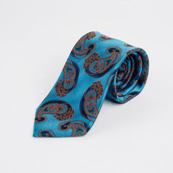 Steven Land | 100% Silk | Palme Paisley Tie & Pocket Square