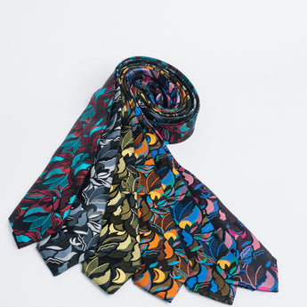 Steven Land | 100% Silk | Autumn Tie & Pocket Square