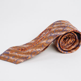 Steven Land | 100 % Silk | Batik Paisley Tie & Pocket Square