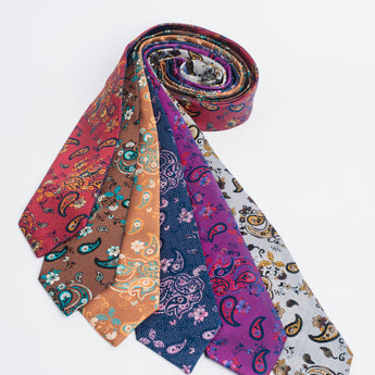 Steven Land | 100% Silk | Classic Paisley Tie & Pocket Square