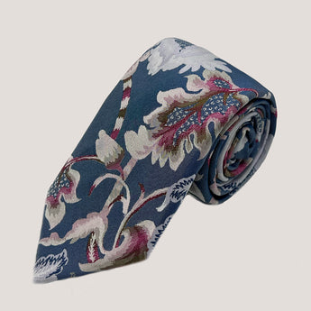 Exquisite Botanical Tie & Pocket Square 100% Silk for Men