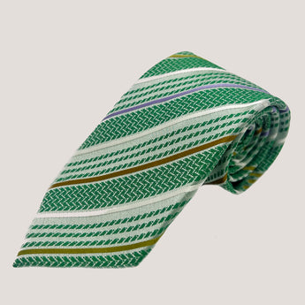 Dynamic Diagonal Tie & Pocket Square 100% Silk for Men