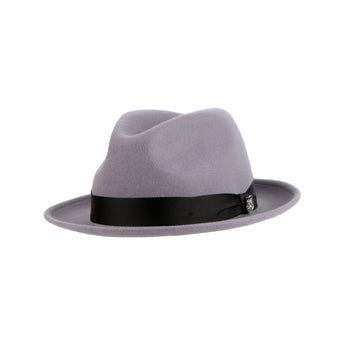 The Bowery Fedora | Felt Hat | Light Grey