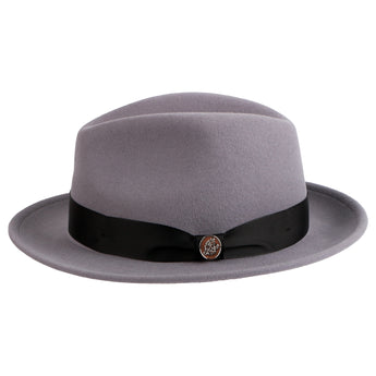 The Bowery Fedora | Felt Hat | Light Grey