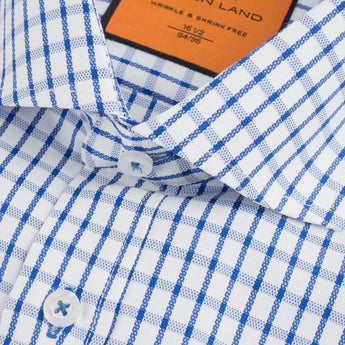 The Tucker Dress Shirt | Convertible Button Cuff & Spread Collar | Blue