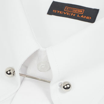 The Vici Shirt | French Cuff | Long point Collar & Collar Bar | Satin Weave