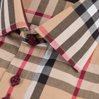 The Tartan III Dress Shirt | Regular Barrel Cuff & Classic Collar | Khaki