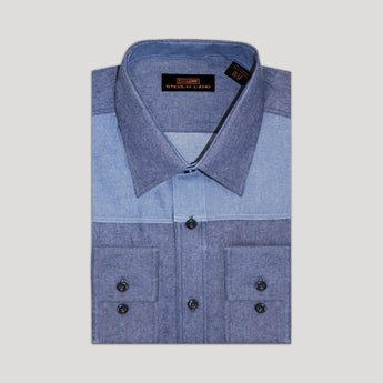 Steven Land | Leon | Two Tone Denim Dress Shirt | DS276