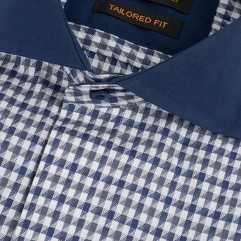 The Jago Dress Shirt | French Cuff & Spread Collar | Navy