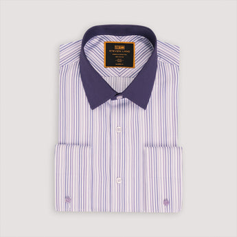 The Contrast Dress Shirt | Classic Collar | French Cuff | 100% Cotton