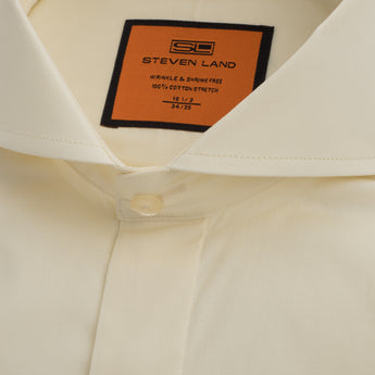 Hidden Placket 100% Cotton | Cutaway Collar | French Cuff | Classic Fit | Color