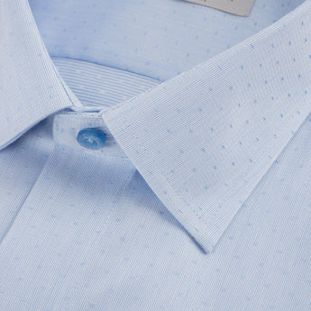 The Finley Dress Shirt | French Cuff & Point Collar | Blue