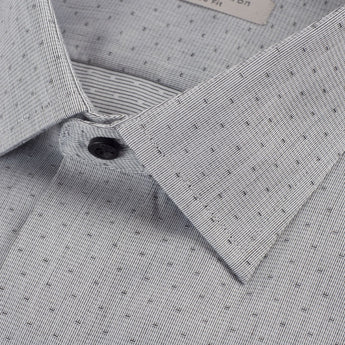 The Finley Dress Shirt | French Cuff & Point Collar| Pewter