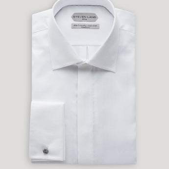 The Opulence Dress Shirt | Elite Collection | French Cuff | Double Woven Cotton | White