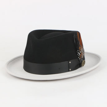 The Broadway Fedora | Felt Hat | Black and White