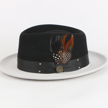 The Broadway Fedora | Felt Hat | Black and White