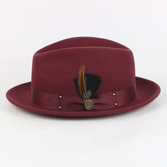 The Ayden Fedora | Felt Hat | Burgundy