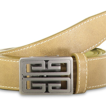 Steven Land Belt | Genuine Leather | Track-lock Technology | Camel