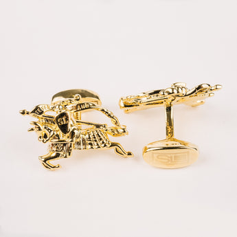 The Tartan Knight Cufflinks Set | Gold