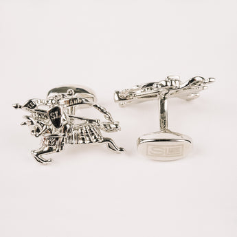 The Tartan Knight Cufflinks Set | Silver