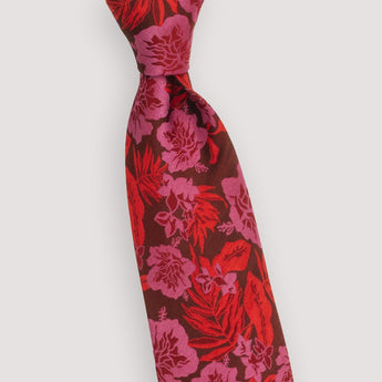 The Tropical Flower Silk Tie | 100% Silk