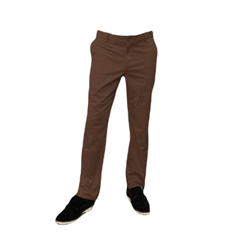 Everyday Pants | Modern Fit | 100% Cotton | Stretch | Tapered Bottom | Color: Brown