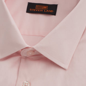 The Next Generation Satin Dress Shirt | 100% Cotton | Modern Point Collar | Light Pink