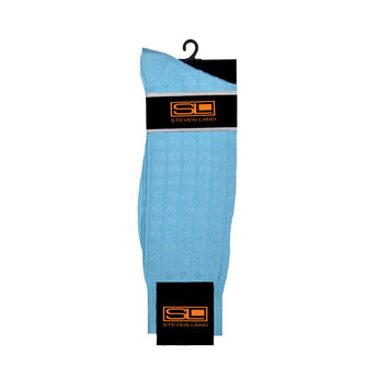 Silky Argyle Dress Socks Color Aqua