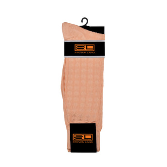 Silky Argyle Dress Socks Color Peach