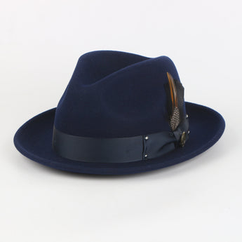 The Ayden Fedora | Felt Hat | Navy