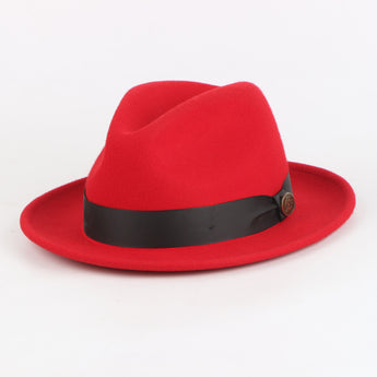 The Bowery Fedora | Felt Hat | Red