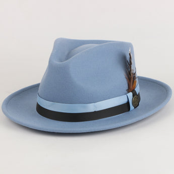 The Madison Fedora | Felt Hat | Carolina Blue