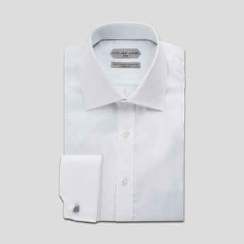 The Romeo Dress Shirt | Elite Collection  | Double Woven Cotton | French Cuff | White