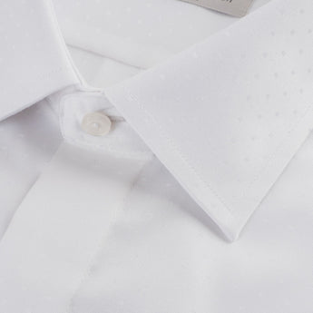 The Opulence Dress Shirt | Elite Collection |  Double Woven Cotton | Button Cuff | White