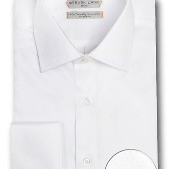 The Opulence Dress Shirt | Elite Collection | French Cuff | Double Woven Cotton | White