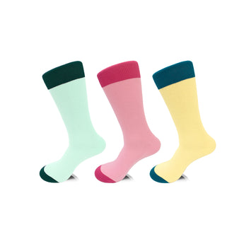 Pique Pattern Dress Socks | Set of 3 pairs Lights