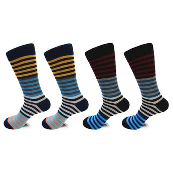 Signature Stripe Dress Socks | Set of 4 pairs