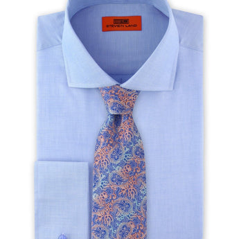 Dress Shirt | DC1942 | Classic Fit | Cotton blend | Spread Collar | French Square Cuff | Blue