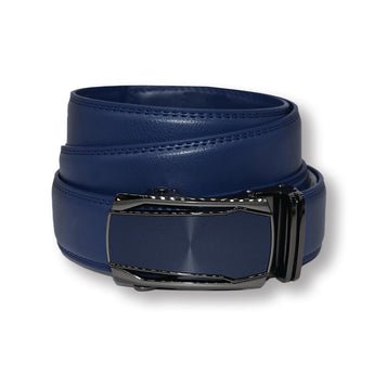 Steven Land Belt | Genuine Leather | Self Adjusted | Navy