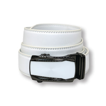 Steven Land Belt | Genuine Leather | Self Adjusted | Color White