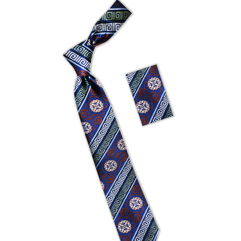 Steven Land | 100% Silk | Babylon Tie & Pocket Square