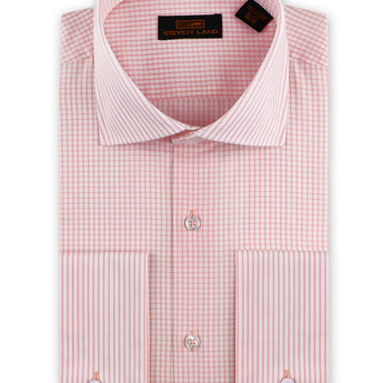 Steven Land | Flextime Dress Shirt French Cuff &  Spread collar Dress Shirt | Pink Color