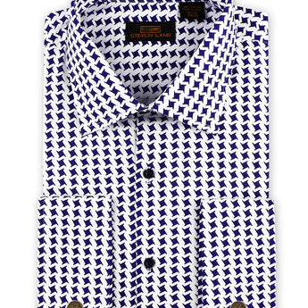 Steven Land | Star-Tooth Shirt | Navy Blue