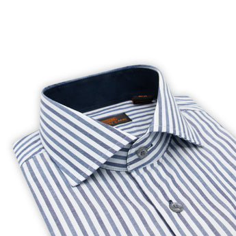 Steven Land Dress Shirt | Glasgow | Spread Collar | 100% Cotton | Blue