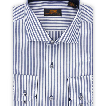 Steven Land Dress Shirt | Glasgow | Spread Collar | 100% Cotton | Blue