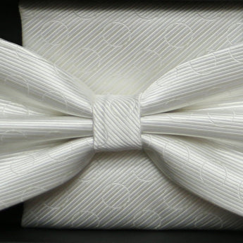 Solid Textured Bow Ties and Hankey Set