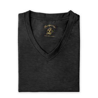 Steven Land | T-Shirt | V – Neck | Brushed Ultra Soft | Charcoal