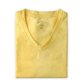 Steven Land | T-Shirt | V – Neck | Brushed Ultra Soft | Yellow