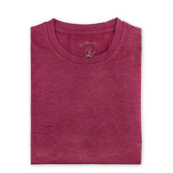 Steven Land | T-Shirt | Crew Neck | Brushed Ultra Soft | Berry