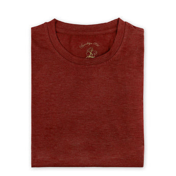 Steven Land | T-Shirt | Crew Neck | Brushed Ultra Soft | Burgundy